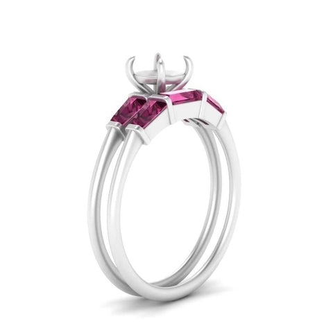 semi-mount-bar-set-pink-sapphire-ring-with-matching-3-baguette-wedding-band-in-white-gold-FDENS100SMGSADRPIANGLE2-NL-WG