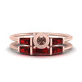 Thumbnail 10 - semi-mount-bar-set-ruby-ring-with-matching-3-baguette-wedding-band-in-rose-gold-FDENS100SMGRUDR-NL-RG