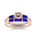 Thumbnail 5 - semi-mount-bar-set-sapphire-ring-with-matching-3-baguette-wedding-band-in-rose-gold-FDENS100SMGSABLANGLE5-NL-RG