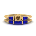 Thumbnail 28 - semi-mount-bar-set-sapphire-ring-with-matching-3-baguette-wedding-band-in-yellow-gold-FDENS100SMGSABL-NL-YG