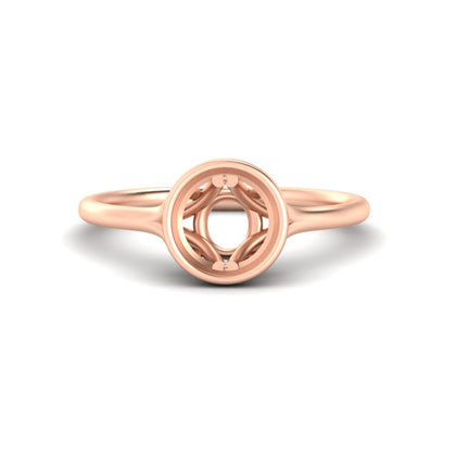 Bezel Set Semi Mount Split Engagement Ring