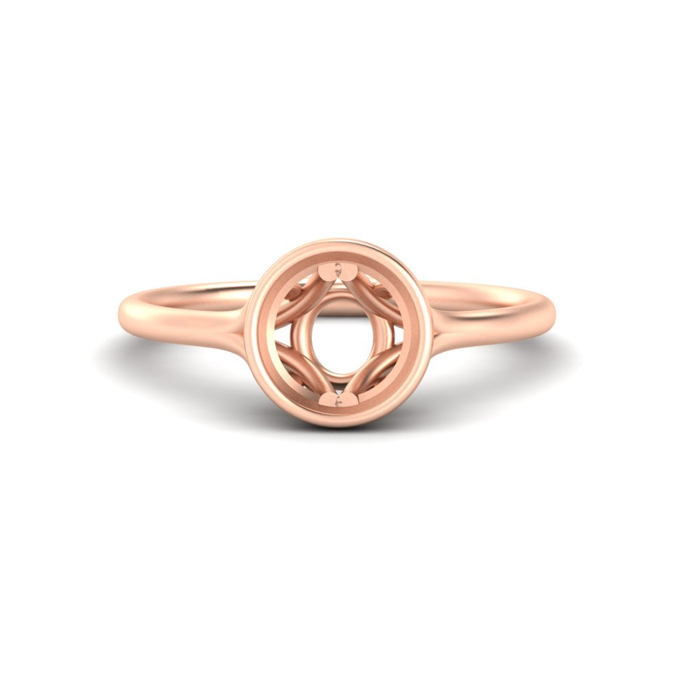 Bezel Set Semi Mount Split Engagement Ring