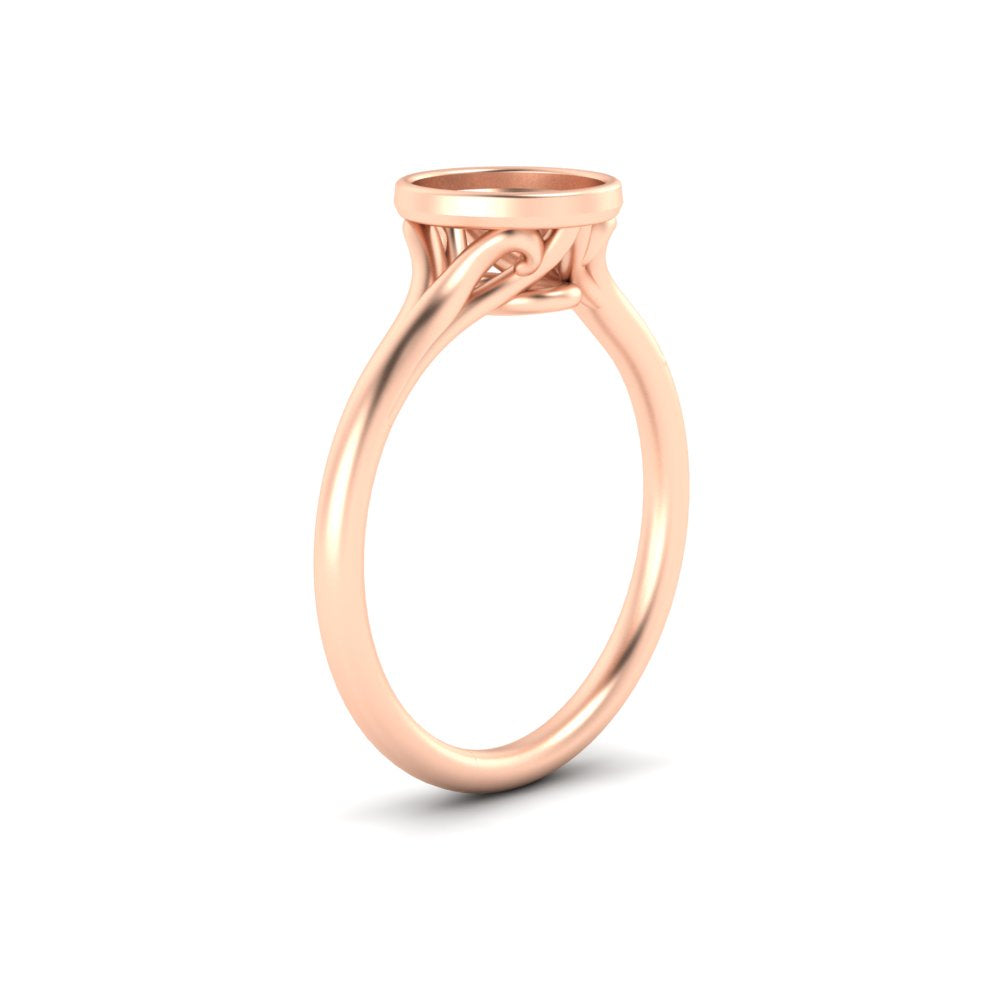 Bezel Set Semi Mount Split Engagement Ring