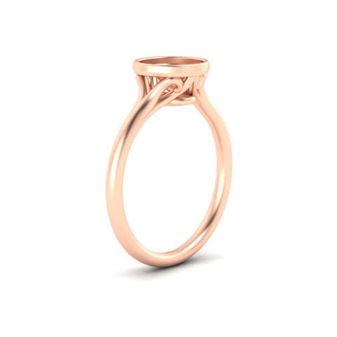 Bezel Set Semi Mount Split Engagement Ring