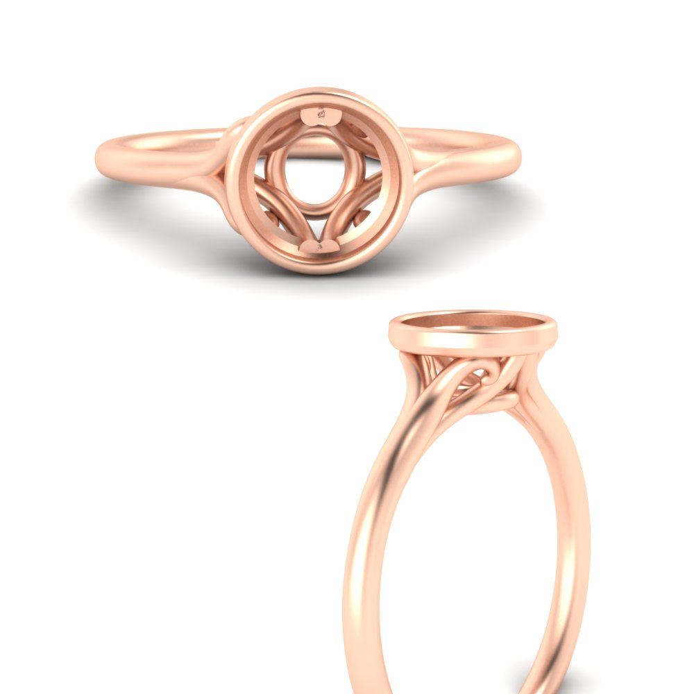 Bezel Set Semi Mount Split Engagement Ring