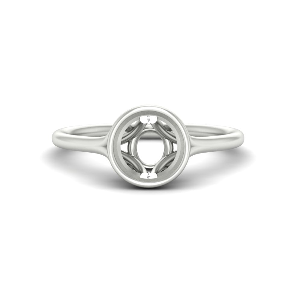 Bezel Set Semi Mount Split Engagement Ring