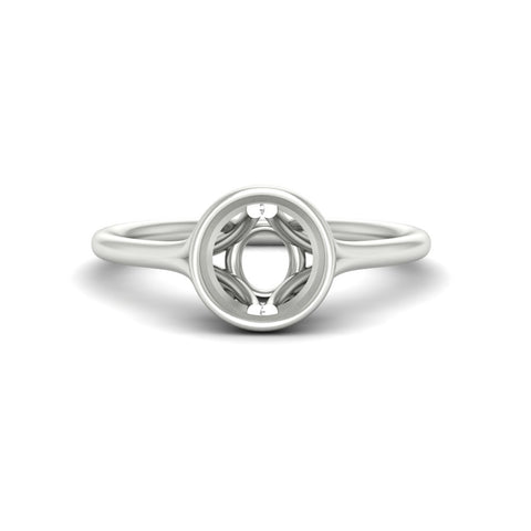 Bezel Set Semi Mount Split Engagement Ring