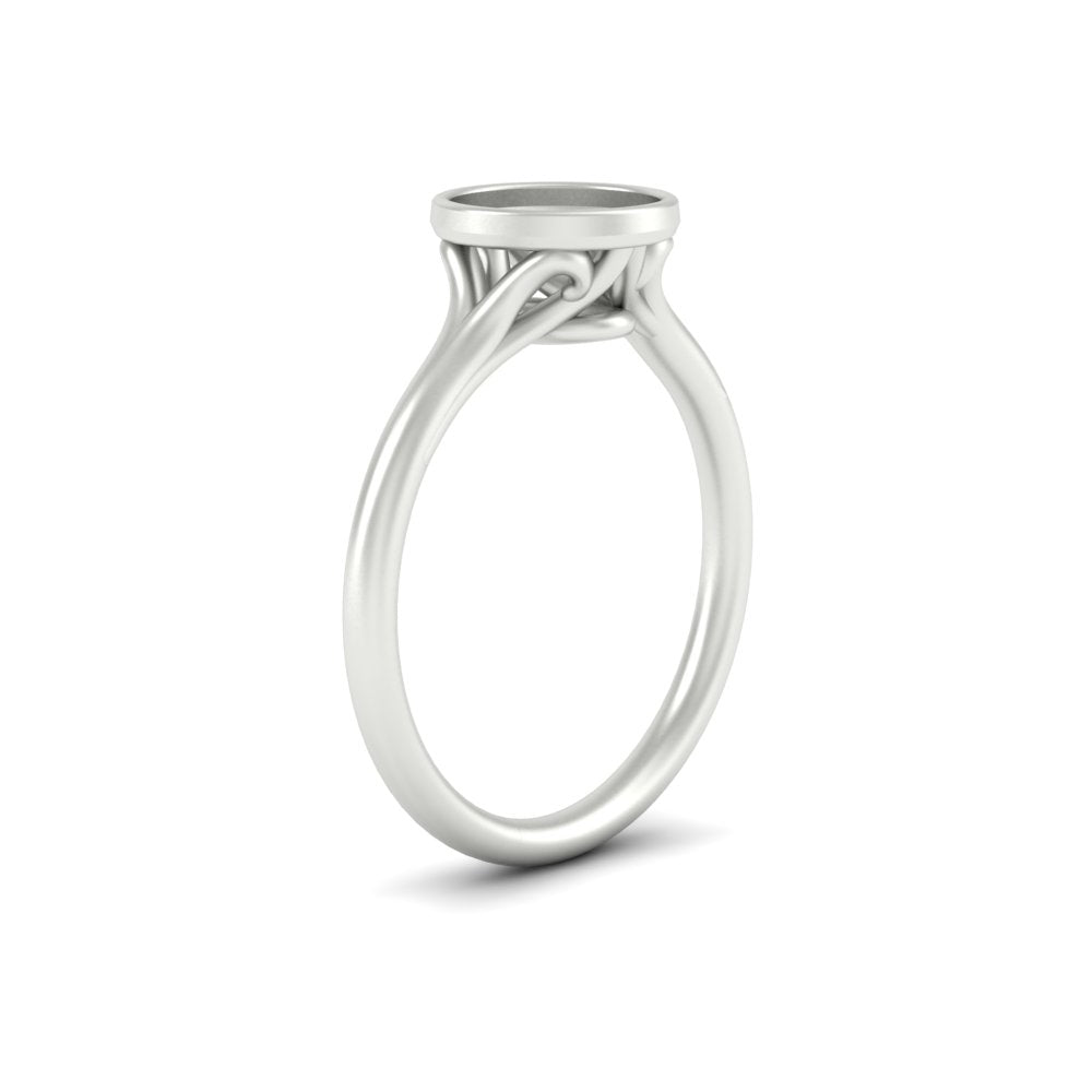 Bezel Set Semi Mount Split Engagement Ring