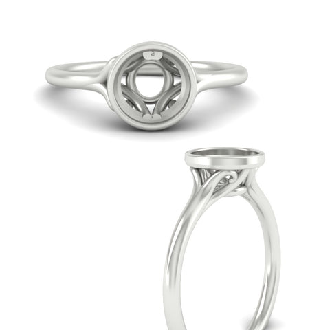 Bezel Set Semi Mount Split Engagement Ring