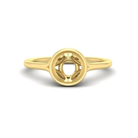Bezel Set Semi Mount Split Engagement Ring