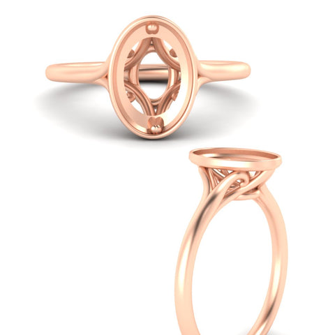 Semi Mount Split Shank Bezel Set Solitaire Ring