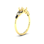 Load image into Gallery viewer, semi-mount-big-floral-vintage-black-diamond-engagement-ring-in-yellow-gold-fdenr11603smrgblackangle2-nl-yg.jpg?v=1764930432
