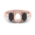 Load image into Gallery viewer, semi-mount-black-diamond-3-stone-basket-engagement-ring-in-rose-gold-FD10416SMRGBLACK-NL-RG
