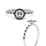Load image into Gallery viewer, semi-mount-black-diamond-halo-petite-engagement-ring-in-white-gold-FD8523SMRGBLACKANGLE3-NL-WG

