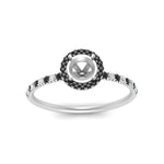 Load image into Gallery viewer, semi-mount-black-diamond-halo-petite-engagement-ring-in-white-gold-FD8523SMRGBLACKANGLE3-NL-WG
