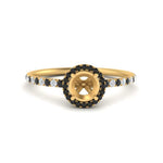 Load image into Gallery viewer, semi-mount-black-diamond-halo-petite-engagement-ring-in-yellow-gold-FD8523SMRGBLACKANGLE3-NL-YG
