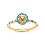 Load image into Gallery viewer, semi-mount-blue-topaz-halo-petite-engagement-ring-in-yellow-gold-FD8523SMRGICBLTOANGLE3-NL-YG
