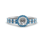 Load image into Gallery viewer, semi-mount-blue-topaz-halo-wedding-ring-set-in-white-gold-FD8523SMGICBLTO-NL-WG
