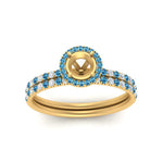 Load image into Gallery viewer, semi-mount-blue-topaz-halo-wedding-ring-set-in-yellow-gold-FD8523SMGICBLTO-NL-YG
