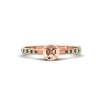 Load image into Gallery viewer, semi-mount-cathedral-pave-diamond-engagement-ring-with-emerald-in-rose-gold-FD11145SMRGEMGR-NL-RG.png?v
