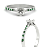 Load image into Gallery viewer, semi-mount-cathedral-pave-diamond-engagement-ring-with-emerald-in-white-gold-FD11145SMRGEMGRANGLE3-NL-WG.png?v
