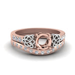 Load image into Gallery viewer, semi-mount-celtic-diamond-ring-and-matching-band-in-14K-rose-gold-FDENS2255B4SM-NL-RG?v=1757052345
