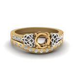 Load image into Gallery viewer, semi-mount-celtic-diamond-ring-and-matching-band-in-14K-yellow-gold-FDENS2255B4SM-NL-YG?v=1757052345
