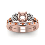 Load image into Gallery viewer, semi-mount-celtic-diamond-ring-and-matching-band-with-orange-sapphire-in-14K-rose-gold-FDENS2255B4SMGSAORANGLE5-NL-RG?v=1757052345
