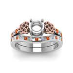 Load image into Gallery viewer, semi-mount-celtic-diamond-ring-and-matching-band-with-orange-sapphire-in-14K-white-gold-FDENS2255B4SMGSAORANGLE5-NL-WG?v=1757052345
