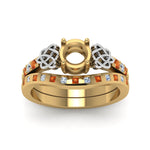 Load image into Gallery viewer, semi-mount-celtic-diamond-ring-and-matching-band-with-orange-sapphire-in-14K-yellow-gold-FDENS2255B4SMGSAORANGLE5-NL-YG?v=1757052345
