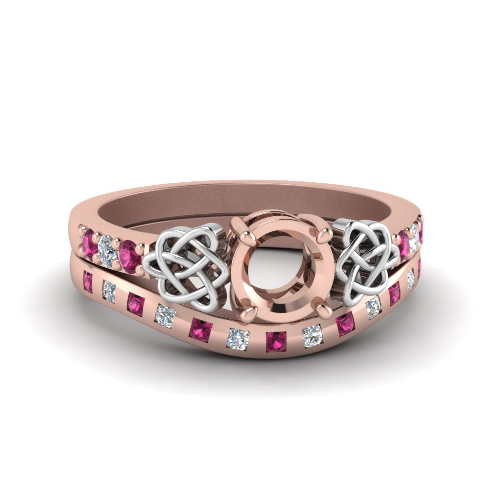semi-mount-celtic-diamond-ring-and-matching-band-with-pink-sapphire-in-14K-rose-gold-FDENS2255B4SMGSADRPI-NL-RG?v=1757052345