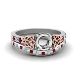 Load image into Gallery viewer, semi-mount-celtic-diamond-ring-and-matching-band-with-ruby-in-14K-white-gold-FDENS2255B4SMGRUDR-NL-WG?v=1757052345

