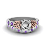Load image into Gallery viewer, semi-mount-celtic-diamond-ring-and-matching-band-with-violac-topaz-in-950-Platinum-FDENS2255B4SMGVITO-NL-WG?v=1757052345
