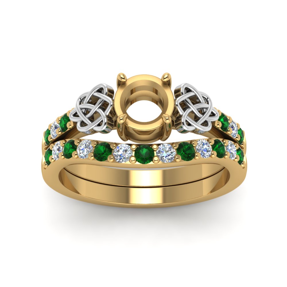 semi-mount-celtic-diamond-wedding-ring-set-with-emerald-in-14K-yellow-gold-FDENS2255B1SMGEMGRANGLE5-NL-YG?v=1757057026