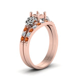 Load image into Gallery viewer, semi-mount-celtic-diamond-wedding-ring-set-with-orange-sapphire-in-14K-rose-gold-FDENS2255B1SMGSAORANGLE2-NL-RG?v=1757057025
