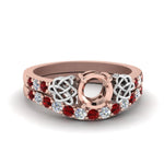 Load image into Gallery viewer, semi-mount-celtic-diamond-wedding-ring-set-with-ruby-in-14K-rose-gold-FDENS2255B1SMGRUDR-NL-RG?v=1757057026

