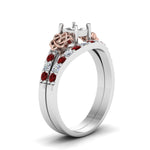 Load image into Gallery viewer, semi-mount-celtic-diamond-wedding-ring-set-with-ruby-in-14K-white-gold-FDENS2255B1SMGRUDRANGLE2-NL-WG?v=1757057026
