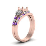 Load image into Gallery viewer, semi-mount-celtic-diamond-wedding-ring-set-with-violac-topaz-in-14K-rose-gold-FDENS2255B1SMGVITOANGLE2-NL-RG?v=1757057026

