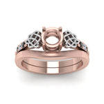 Load image into Gallery viewer, semi-mount-celtic-wedding-set-with-black-diamond-in-14K-rose-gold-FDENS2255B3SMGBLACKANGLE5-NL-RG?v=1756977152
