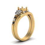 Load image into Gallery viewer, semi-mount-celtic-wedding-set-with-black-diamond-in-14K-yellow-gold-FDENS2255B3SMGBLACKANGLE2-NL-YG?v=1756977152
