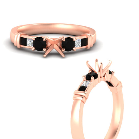 Semi Mount Channel Bar Set Diamond Engagement Ring