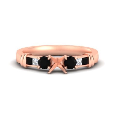 Semi Mount Channel Bar Set Diamond Engagement Ring