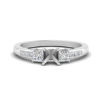 Load image into Gallery viewer, Semi Mount Channel Three Stone Classic Ring
