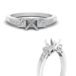 Load image into Gallery viewer, Semi Mount Channel Three Stone Classic Ring
