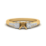 Load image into Gallery viewer, Semi Mount Channel Three Stone Classic Ring
