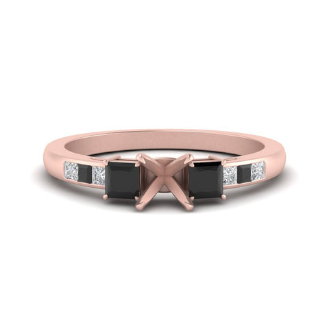 Semi Mount Channel Three Stone Classic Ring