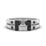 Load image into Gallery viewer, semi-mount-channel-three-stone-diamond-engagement-ring-with-black-diamond-in-white-gold-FDENS205SMGBLACK-NL-WG.jpg
