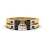 Load image into Gallery viewer, semi-mount-channel-three-stone-diamond-engagement-ring-with-black-diamond-in-yellow-gold-FDENS205SMGBLACK-NL-YG.jpg
