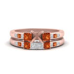 Load image into Gallery viewer, semi-mount-channel-three-stone-diamond-engagement-ring-with-orange-sapphire-in-rose-gold-FDENS205SMGSAOR-NL-RG.jpg

