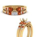 Load image into Gallery viewer, semi-mount-channel-three-stone-diamond-engagement-ring-with-orange-sapphire-in-yellow-gold-FDENS205SMGSAOR-NL-YG.jpg
